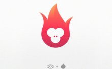 Monkey fire logo image